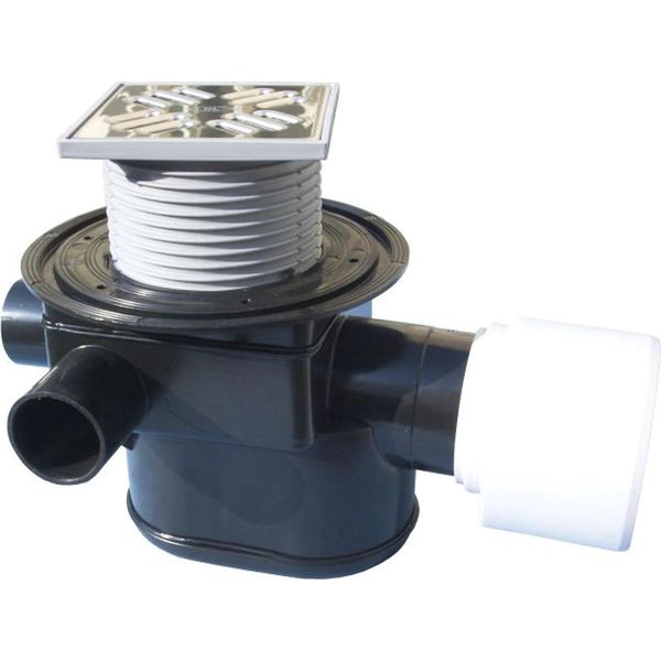 Scarico A Pavimento Hutterer & Lechner HL70 DN75/110 Orizzontale Con Canale Rstausi E 3 Ingressi DN40/50-image