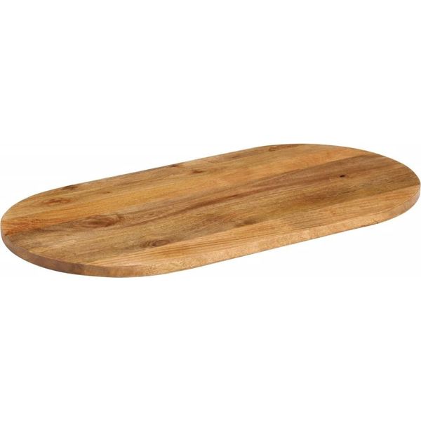 Syfax™ Piano Tavolo 90X40X3,8 Cm Ovale In Legno Massello Di Mango-image