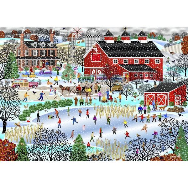 Alipson Puzzle Inverno Puzzle Anatra Stagno - Giocattolo Educativo Per Bambini-image