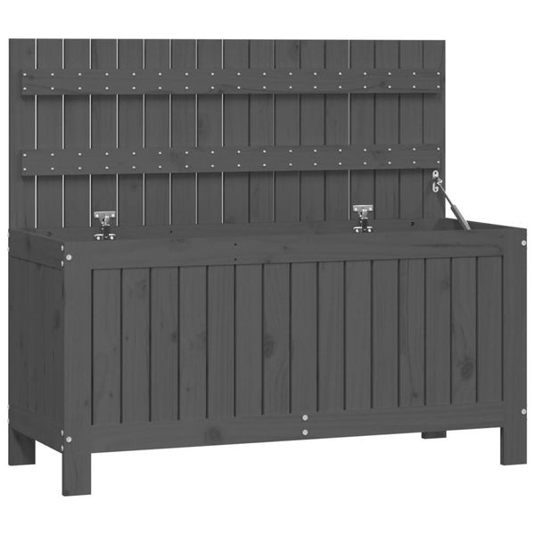 Syfax™ Contenitore Da Giardino Grigio 115X49X60 Cm Legno Massello Pino-image