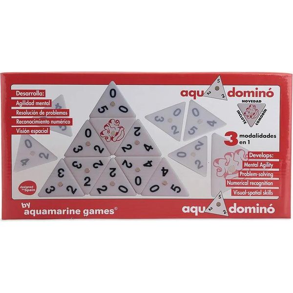 Aquamarine Gioco Da Tavolo Triangolare A Domino Trasparente Trasparente Taglia Unica-image