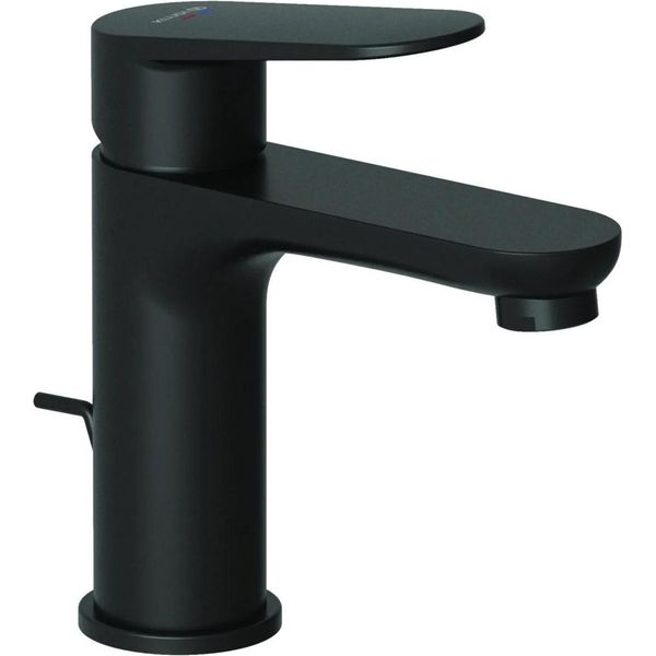Kludi X1 Lavabo Ehm 100 A Bassa Pressione Con Scarico A Scomparsa Nero Opaco-image