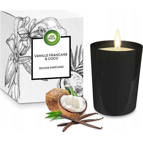Air Wick Candela Profumata French Vanilla, Cocco Tostato, Vaniglia, Cocco-image