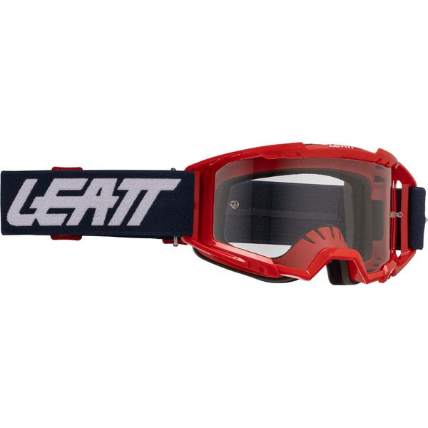 Maschera Motocross Leatt Vizion 3.5 Rosso Blu Lente Trasparente 90%-image