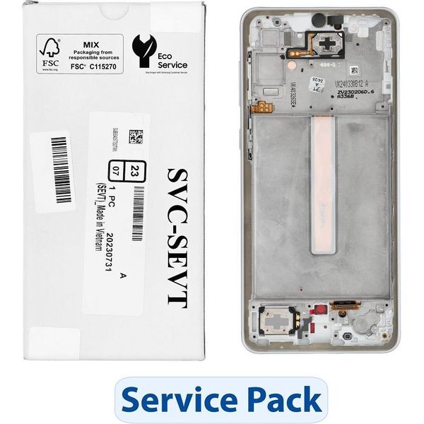 Servicepack Display Lcd Samsung A33 5G A336B GH82-28143B Bianco-image