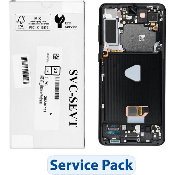 Servicepack Display Lcd Samsung S21 Plus G996B GH82-27268A Nero-image