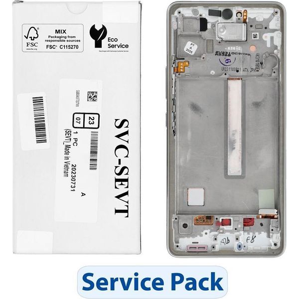 Servicepack Display Lcd Samsung A53 5G A536B GH82-28024B Bianco-image
