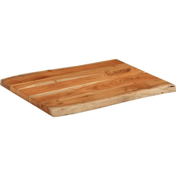 Syfax™ Piano Tavolo 90X60X2,5 Cm Rettangolare Legno Acacia Bordi Vivi-image