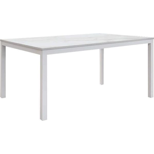 Milanihome.It - Tavolo Da Pranzo Allungabile Di Design Moderno Industrial Cm 70 X 110/160 X 77 Hdi Coloremarmo-image