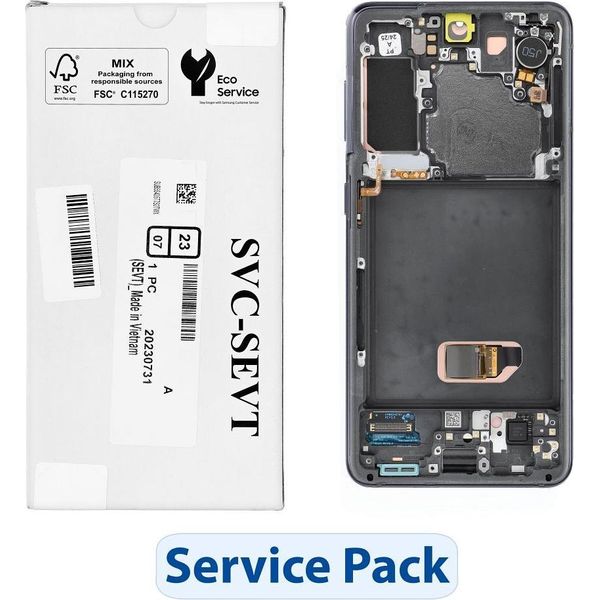 Servicepack Display Lcd Samsung S21 5G G991B GH82-27257A Grigio-image