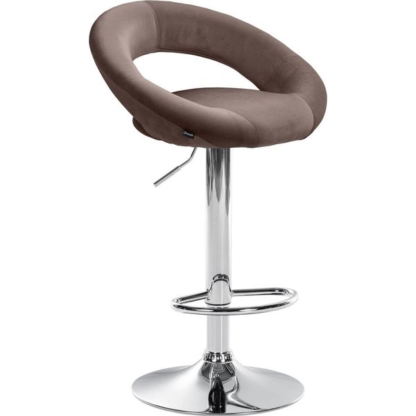 Sgabello Da Bar Regolabile In Velluto - Eleganza - Seduta Confortevole-image