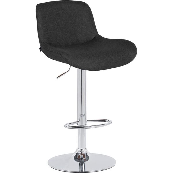 Sgabello Da Bar Con Struttura Cromata - Sgabello Moderno - Eccezionale Comfort Di Seduta, Regolabile E Girevole-image