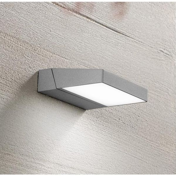 Giro - Applique Led Da Parete 14W 3000K, Orientabile 340°, 1120 Lm, IP54, 15X5X16Cm, Grigio Chiaro - Perenz-image