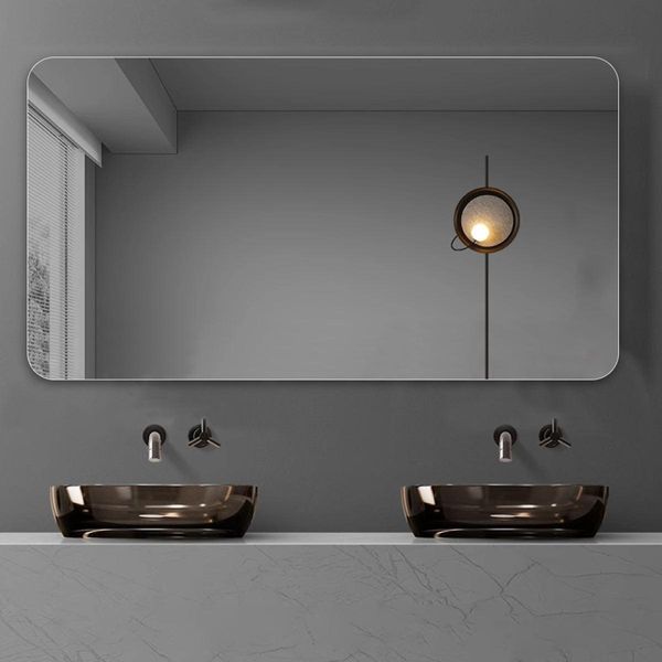 Specchio Da Bagno 70*90 Cm, Specchio Da Parete Per Bagno Antiappannamento E Impermeabile-image