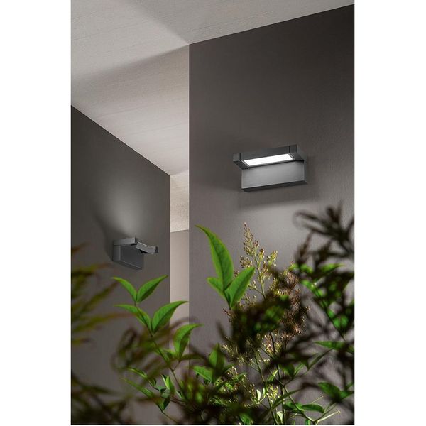 Display - Applique Led Da Parete 20W Cct 3000K-4000K, Orientabile 340°, 1750 Lm, IP65, 20.5Cm, Grigio Chiaro - Perenz-image