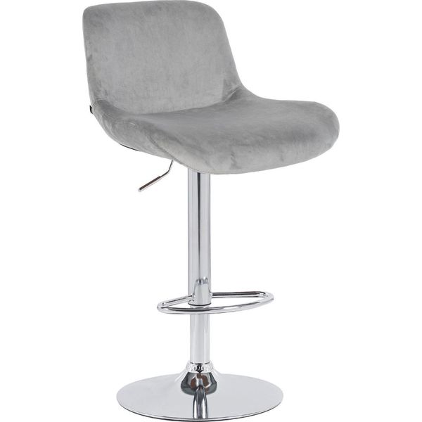 Sgabello Da Bar Con Struttura Cromata - Sgabello Alto - Regolabile E Girevole, Comfort Di Seduta Ottimale-image
