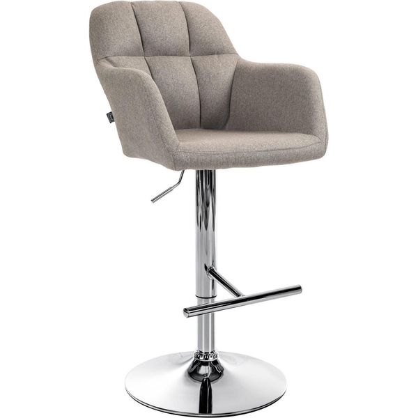 Sgabello Da Bar In Tessuto - Sgabello - Eccezionale Comfort Di Seduta, Regolabile In Altezza 97-118 Cm-image