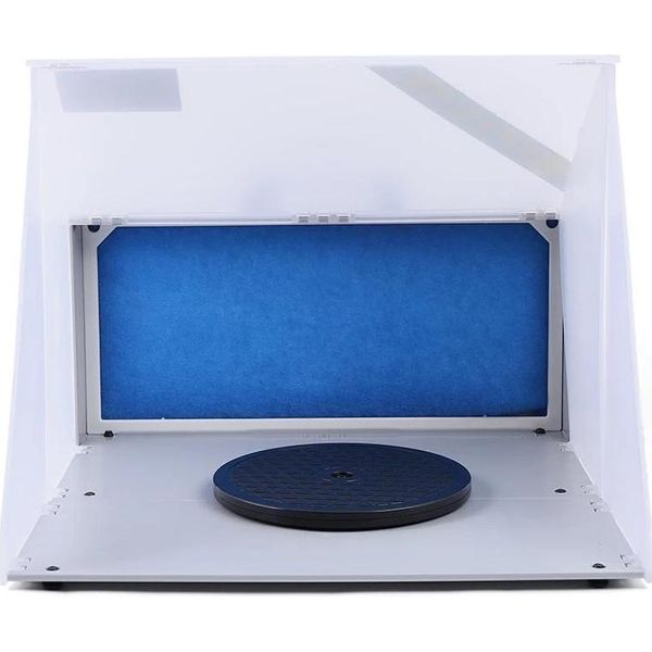 Cabina Di Verniciatura A Pennello - Ventilatore Di Scarico - Potenza 25 W - Flusso D'aria 4 M³/Min - Piatto Rotante Ø19,3 Cm - Cavo Di Alimentazione 1,8 M - Tappeto Filtrante - Bianco-image