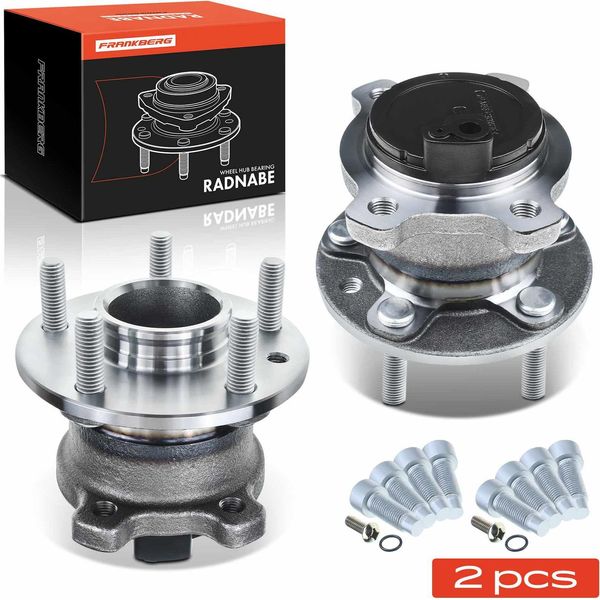 Frankberg 2X Mozzo Ruota Set Cuscinetti Posteriori Per Ford Focus Ii Kuga I Mondeo Iv Notchback Turnier-image
