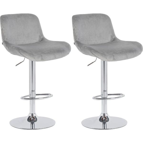 Set Di 2 Sgabelli Da Bar Moderni - Cromo - Design Ergonomico Per Un Comfort Di Seduta Ottimale-image
