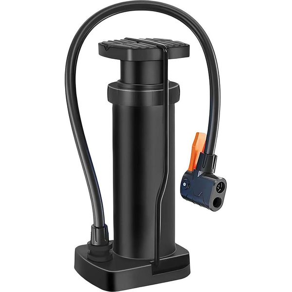 Avizar, Mini Pompa A Pedale Manuale 17 Cm Portatile Versatile E Pratica, Nera-image