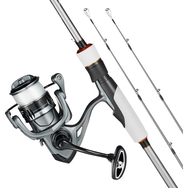 Set Canna Da Pesca E Mulinello Succebuy, Canna In Fibra Di Carbonio (IM7), Canna In Due Pezzi Con Lunghezza Di 2,13 M, Mulinello Da Spinning Con 7+1 Cuscinetti A Sfera E Impugnatura In Eva, Adatto Per La Pesca In Acqua Dolce E Salata-image
