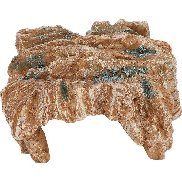 Resina Rockery Turtle Hide Rock Climbing Basking Habitat Cave Per La Decorazione Del Paesaggio-image