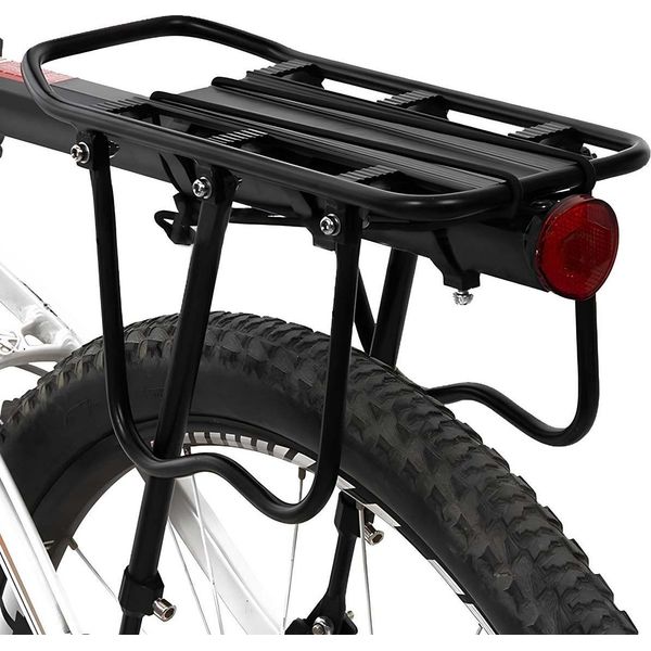 Avizar, Portapacchi Posteriore In Alluminio Per Biciclette Fino A 50 Kg, Nero-image