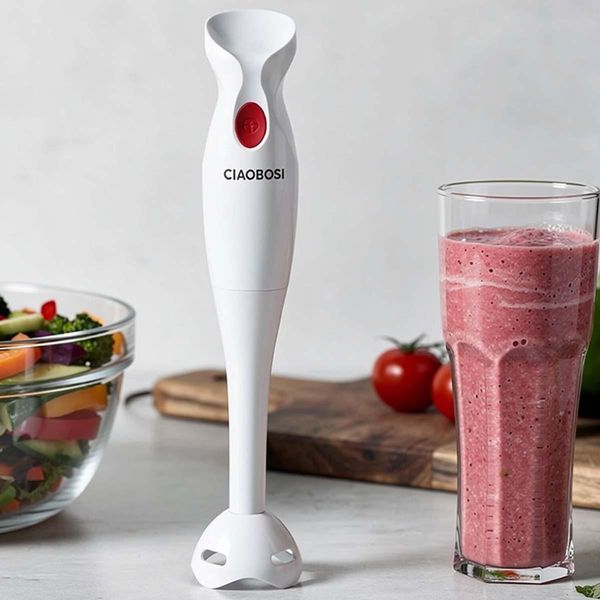 Avizar, Frullatore A Immersione Ergonomico Da 300 W Con Lama In Acciaio Inossidabile, Bianco-image