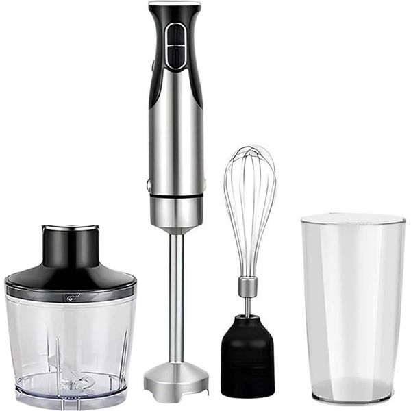 Avizar, Frullatore A Immersione 1800 W Con Frusta, Tritatutto E Misurino, Argento-image
