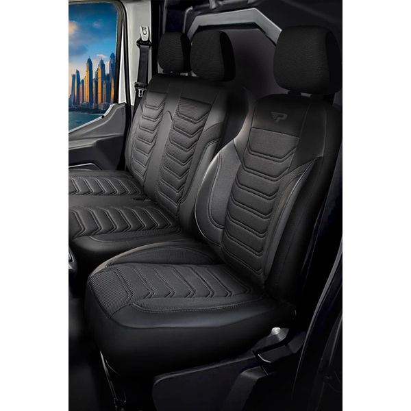 Rivestimenti Sedili Volkswagen Transporter 2024 - Oggi - Florida Nero/Grigio - Vestibilità Perfetta (Sedile/Panca)-image
