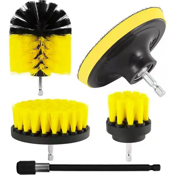 Set Multifunzionale Di 12 Pezzi Per La Pulizia Con Spazzole Rotanti E Ricambi Per Spazzolone E Spugna Abrasiva Per Avid Power Senza Fili Cucina, Auto, Bagno-image
