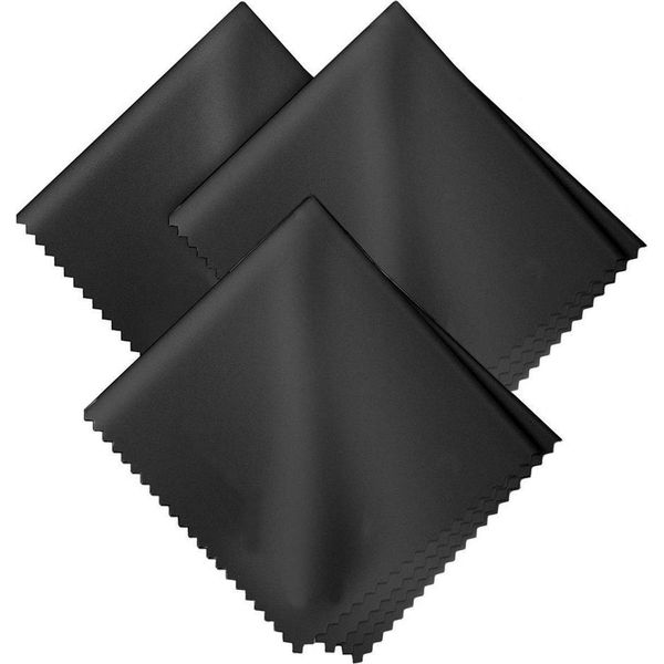 Jumada's – Panni In Microfibra Per La Pulizia – Panni In Microfibra – Pulite I Vostri Occhiali, Occhiali Da Sole, Telefoni E Schermi Dei Computer – 15 X 18 Cm – Lavabili E Neri-image