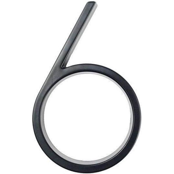 Jumada's – Numero Civico Nero 6 – Numero Civico Moderno Nero – Altezza 125 Mm-image