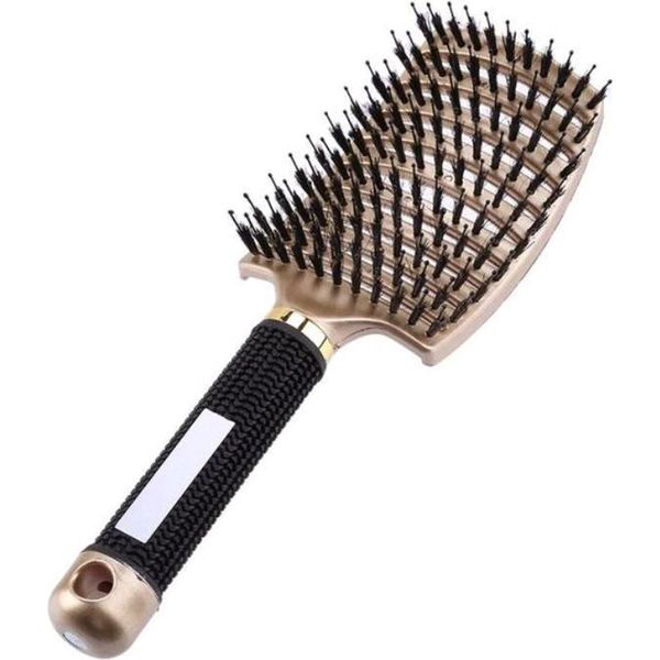 Spazzola Per Capelli Anti-Groviglio Jumada Gold Spazzola Per Capelli Bagnati Spazzola Professionale Per Massaggio Capelli Strumenti Per Parrucchieri-image