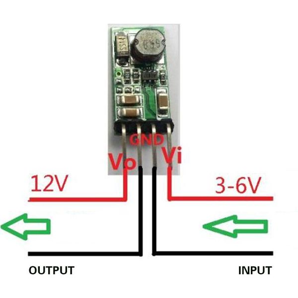 Mini Modulo Convertitore Boost Step-Up Da 3,3 V, 3,7 V, 4,5 V, 5 V A 12 V Per Smart Home-image