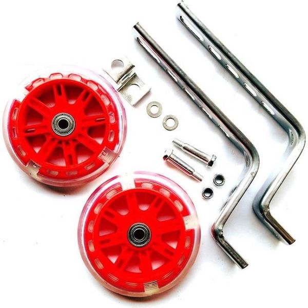 Jumada's - Ruote Di Supporto Montabili Per Biciclette Universali Da 12-20 Pollici Per Bambini - Rosso-image