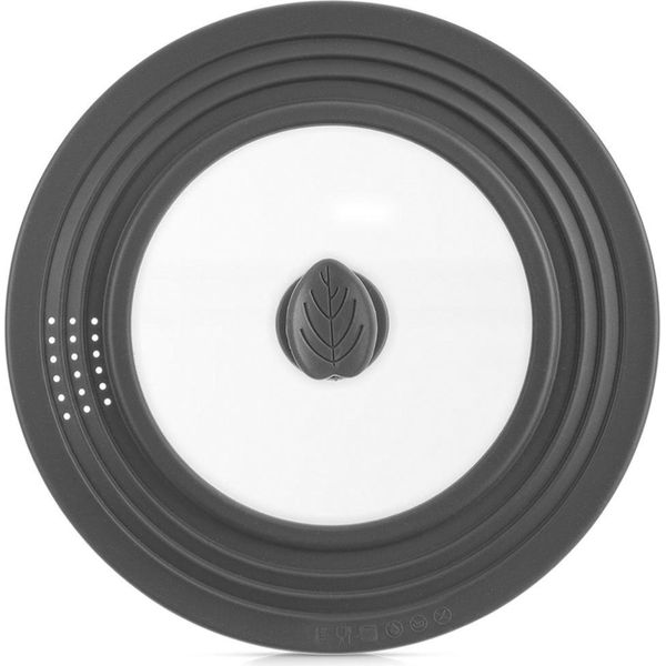 Orion | Coperchio In Silicone Per Pentole E Padelle - Coperchio In Silicone In Vetro - 24/26/28 Cm - Misura Universale - Coperchio In Vetro - Con Manico In Silicone-image