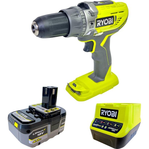 Avvitatore A Percussione A Batteria Ryobi R18PD3-0 18 V 50 Nm + 1X Batteria 4,0 Ah + Caricabatteria-image