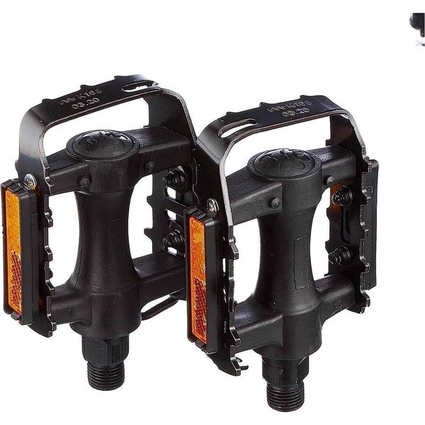 Jumada's – Set Di Pedali Antiscivolo Per Bicicletta Con Catarifrangenti – Nero – Mountain Bike – Pedali Sciolti – 2 Pezzi-image