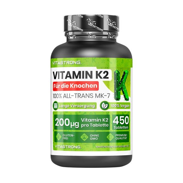 Vitastrong Vitamina K2 – Favorisce La Salute Delle Ossa E Il Metabolismo Del Calcio – Contribuisce Alla Coagulazione Del Sangue-image