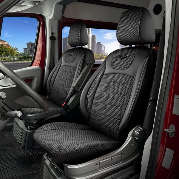 Rivestimenti Sedili Mercedes Sprinter 2006 - 2018 – Prestige Nero – Vestibilità Perfetta (Sedile/Sedile)-image