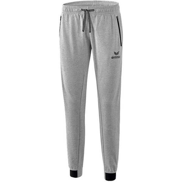 Erima Training Essential Sweathose Jogginghose Damen Hellgrau Melange Schwarz Gr 34-image