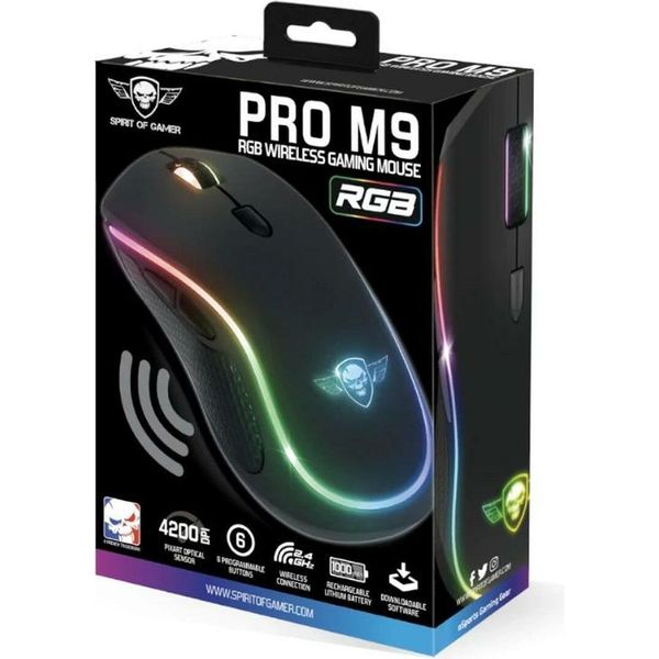 Spirit Of Gamer Pro M9 Wireless Gaming Mouse Trasparente Trasparente Taglia Unica-image