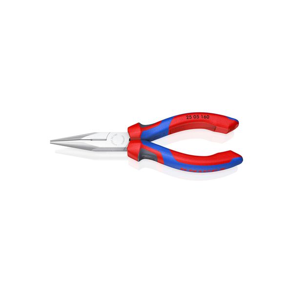 Knipex 25 05 160 Flachrundzange Mit Schneide (Radiozange) Mit Comfort-Griffen Verchromt )-image