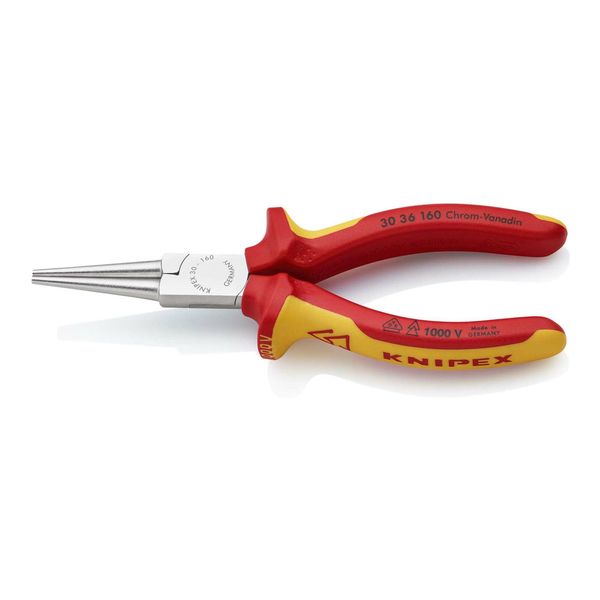 Knipex 30 36 160 Langbeckzange Isoliert Mit Mehrkomponenten-HüLlen, Vde-GeprüFt Verchromt 160 Mm)-image