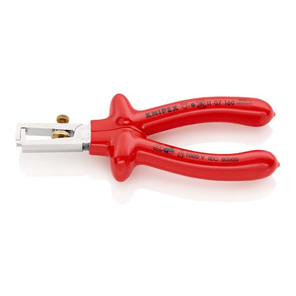Knipex 11 07 160 Abisolierzange Mit ÖFfnungsfeder, Universal Verchromt Vde 160 Mm)-image
