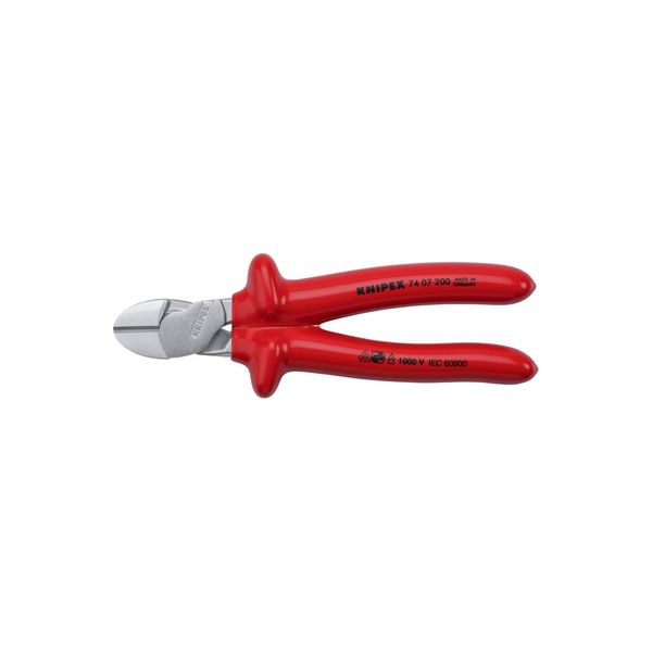Knipex 74 07 200 Kraft-Seitenschneider Tauchisoliert, Vde-GeprüFt Verchromt 200 Mm)-image