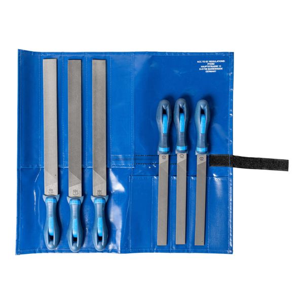 Pferd Tools Werkstattfeilen-Set 6-Tlg. In Rolltasche 200/300Mm Universell Von Schruppen Bis Schlichten (11800555)-image