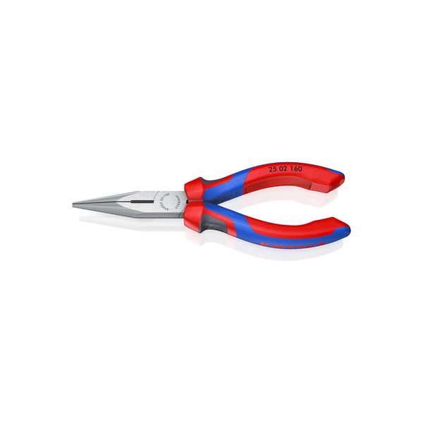 Knipex 25 02 160 Flachrundzange Mit Schneide (Radiozange) Mit Comfort-Griffen Schwarz Atramentiert 160 Mm)-image